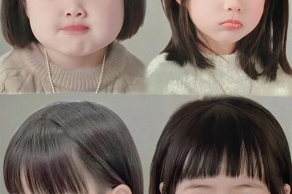 圆脸小女孩头像图片;小女孩圆脸适合的短发