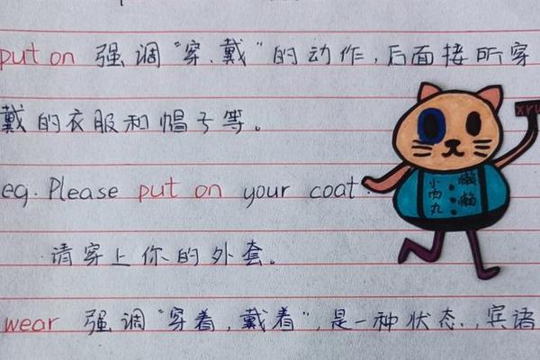 穿衣服英文怎么说put o n(穿衣服的穿英语怎么说)