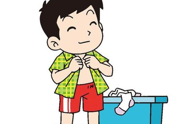 穿衣服绘画儿童_小朋友穿衣服图片
