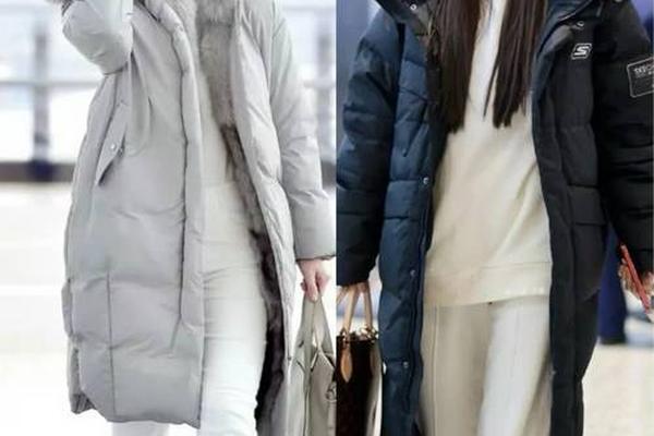 明星同款冬装、明星穿搭女秋冬羽绒服