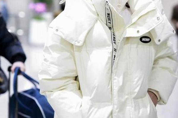 明星出机场穿的羽绒服、女明星穿白色羽绒服图片