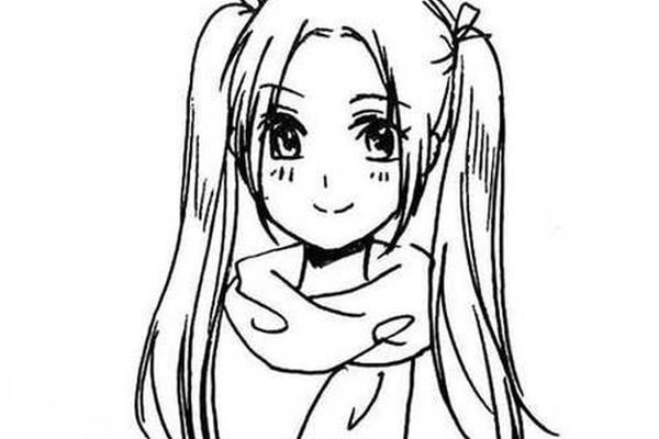 圆脸可爱女生的简笔画;女孩脸简笔画简单又漂亮