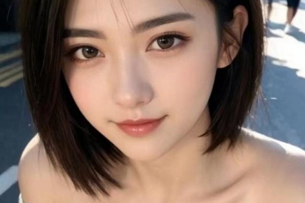 圆脸小姐姐图片头像、圆脸短发美女图片头像