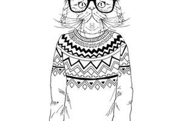 穿衣服绘画-卡通动物穿衣服简笔画