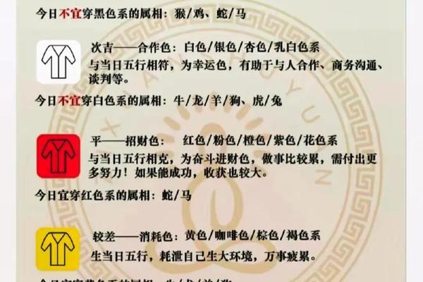 穿衣颜色每日五行搭配播报;今日五行穿衣颜色与运势搭配软件