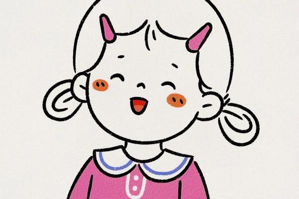 圆脸小姑娘简笔画-小女孩的脸简笔画