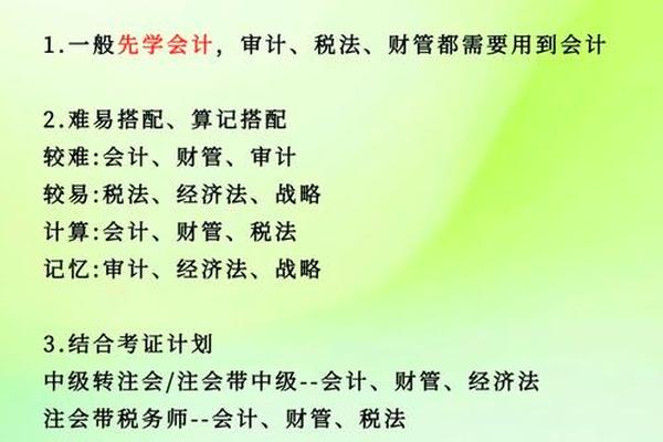 注会考试科目搭配安排(注会一年考三科怎么搭配)