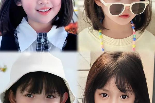 圆脸小女孩头像图片;小女孩圆脸适合的短发