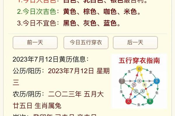 今日五行穿衣每日指南 今日五行穿衣颜色搭配