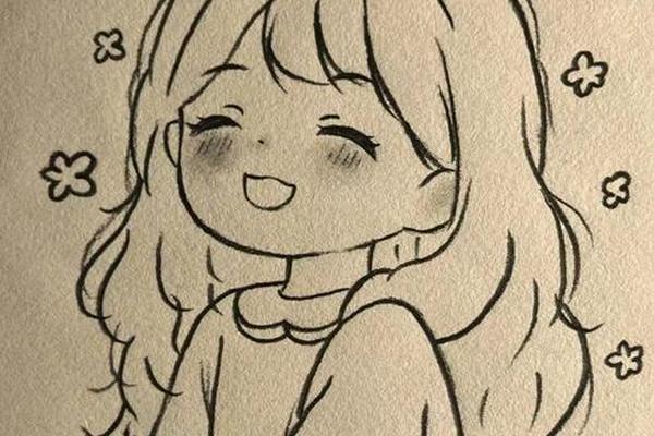 圆脸可爱女生的简笔画;女孩脸简笔画简单又漂亮